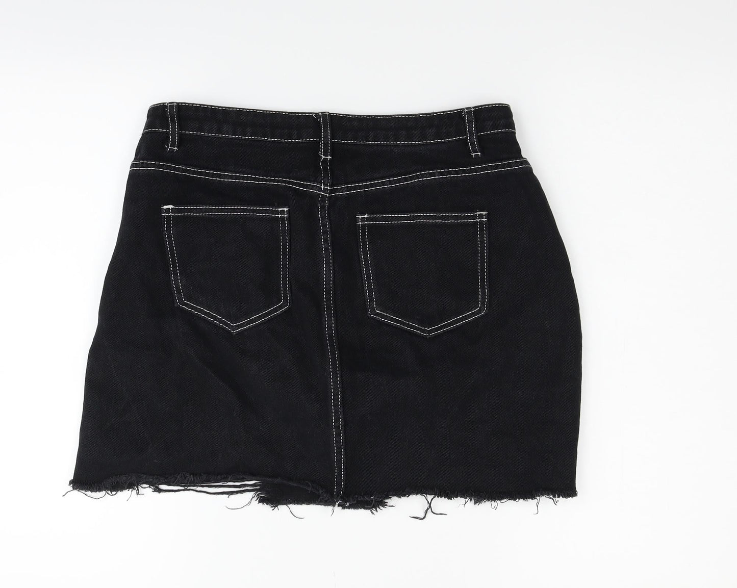 Misguided Womens Black   Flare Skirt Size 12