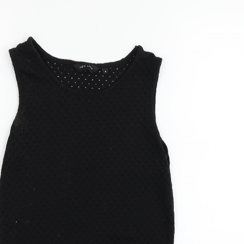 New Look Womens Black   Basic Tank Size 6