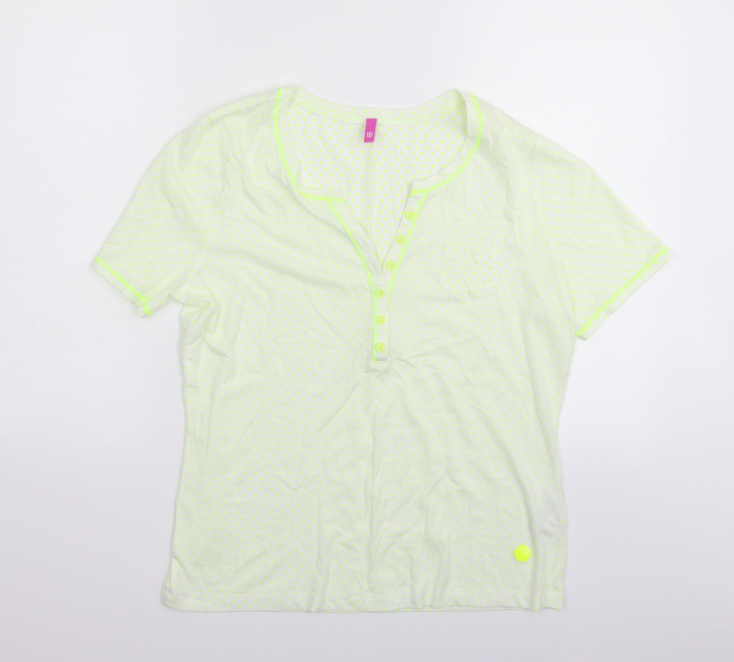 Basler Womens Gold Polka Dot  Basic T-Shirt Size 14