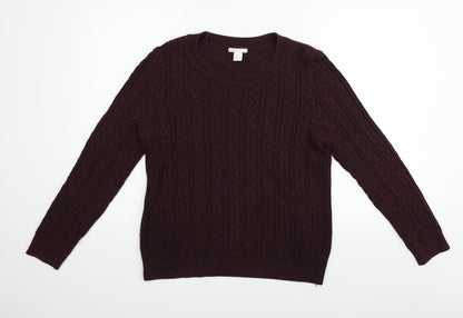 Preloved H&M Womens Purple   Pullover Jumper Size L - Front