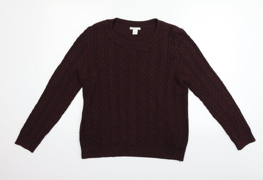 H&M Womens Purple   Pullover Jumper Size L