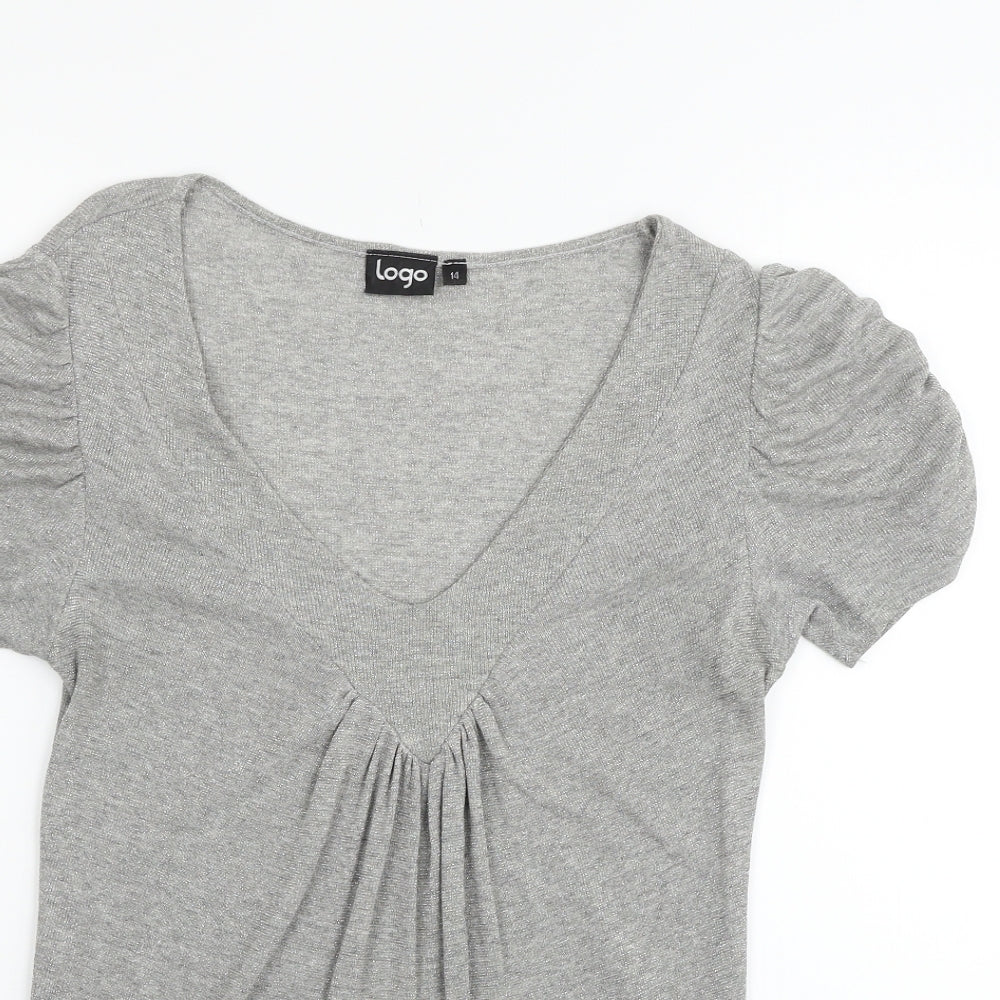 Logo Womens Grey   Fit & Flare  Size 14