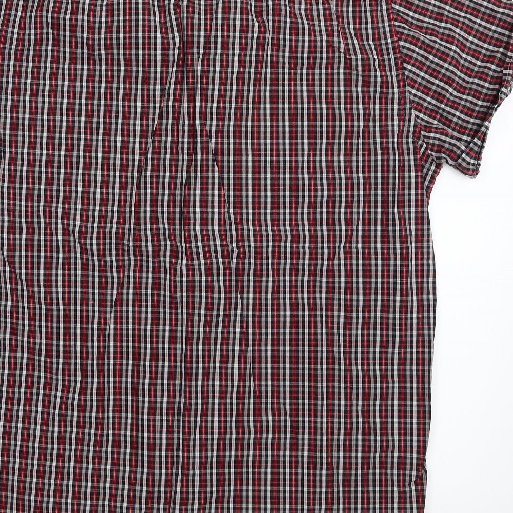 Soviet Mens Red Check   Button-Up Size L