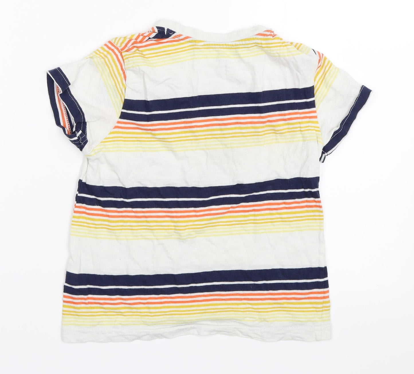Primark Boys Silver Striped  Basic T-Shirt Size 4-5 Years