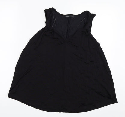 Front view of Marks & Spencer women’s black basic blouse, size UK 12