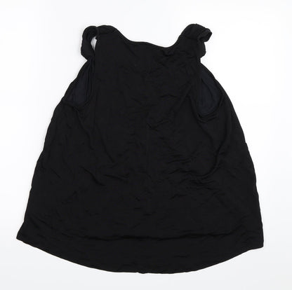 Back view of Marks & Spencer women’s black basic blouse, size UK 12