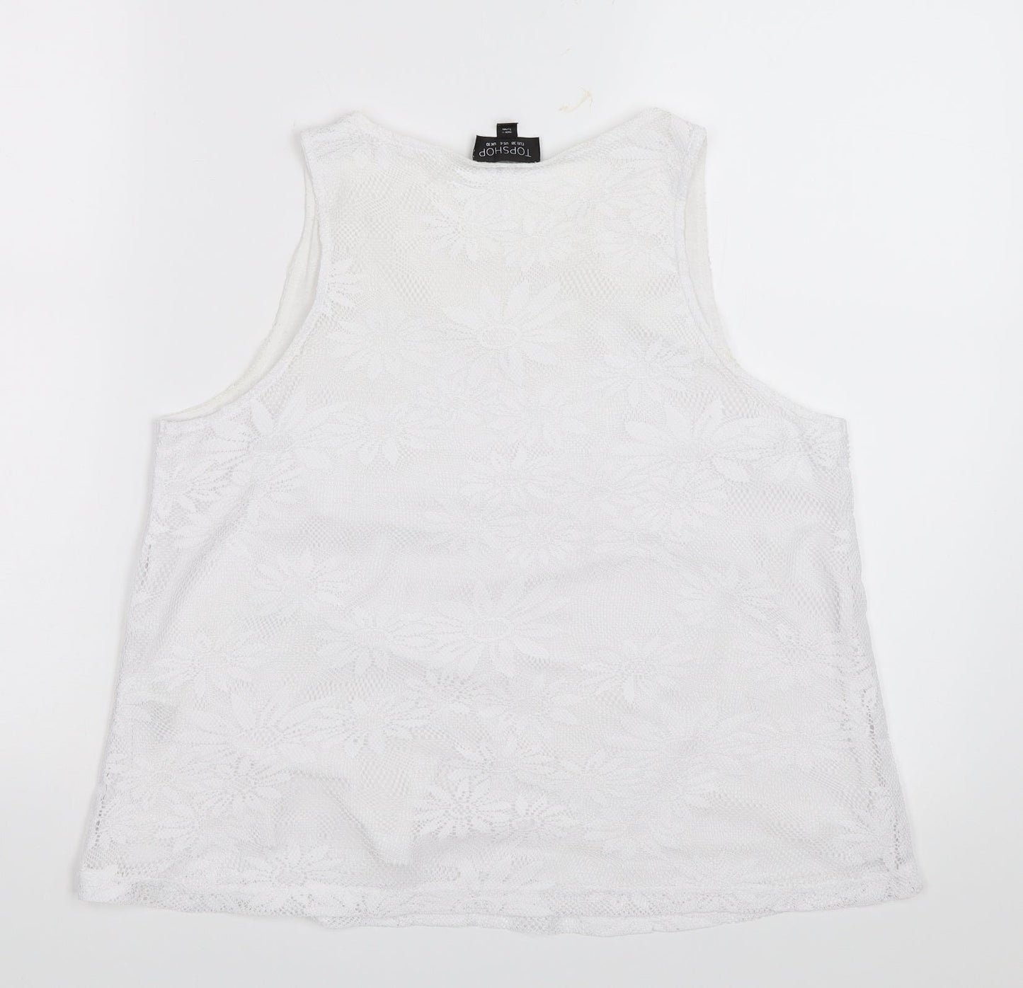 Topshop Womens White   Basic Tank Size 10