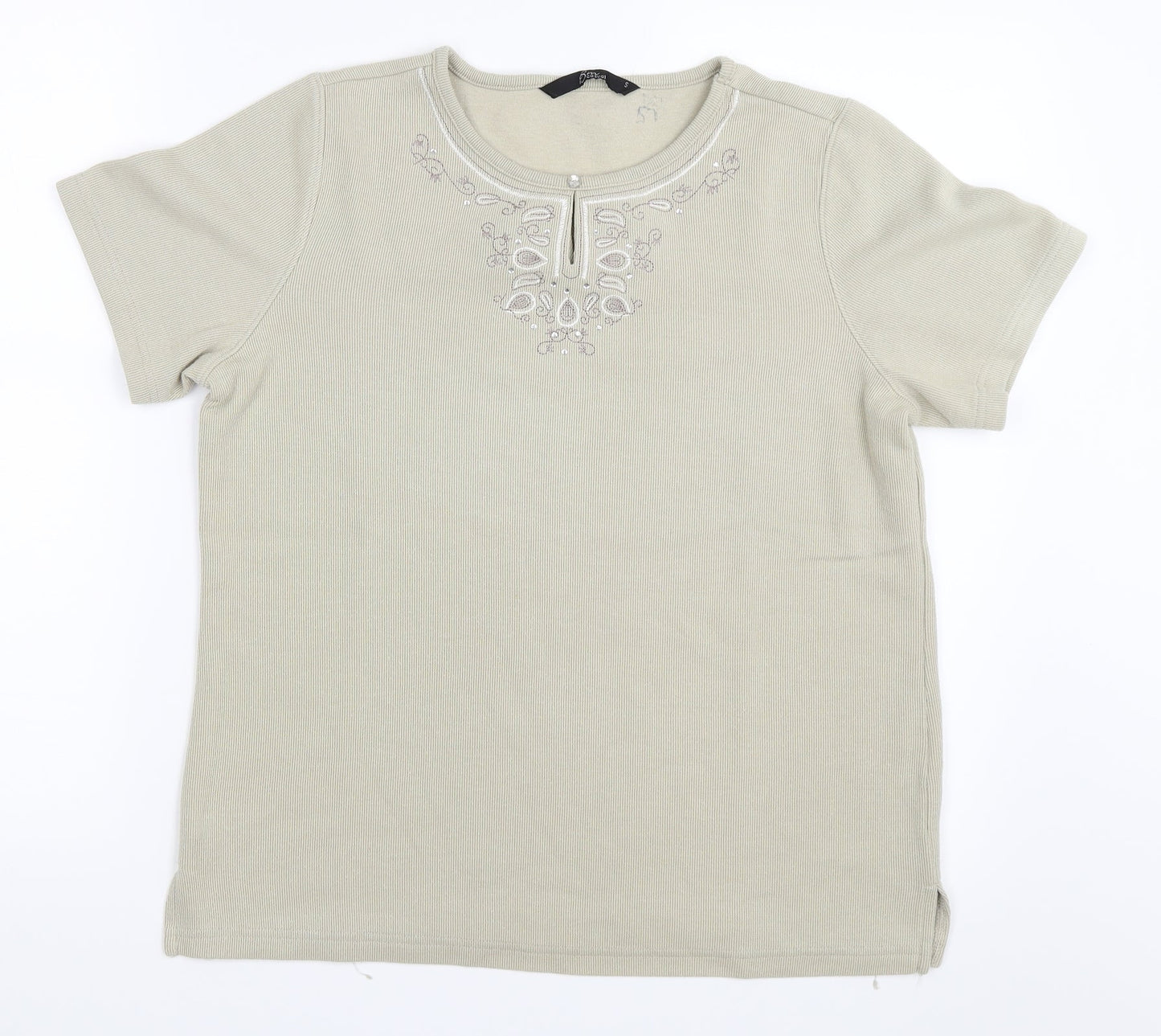 BM Womens Beige   Basic T-Shirt Size S