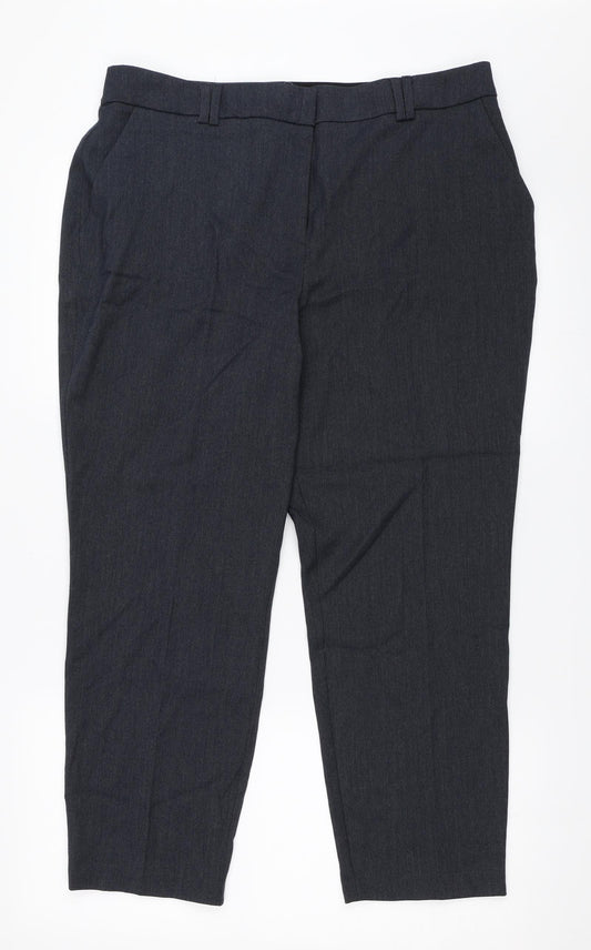 Bonmarché Womens Blue   Capri Trousers Size 16 L25 in