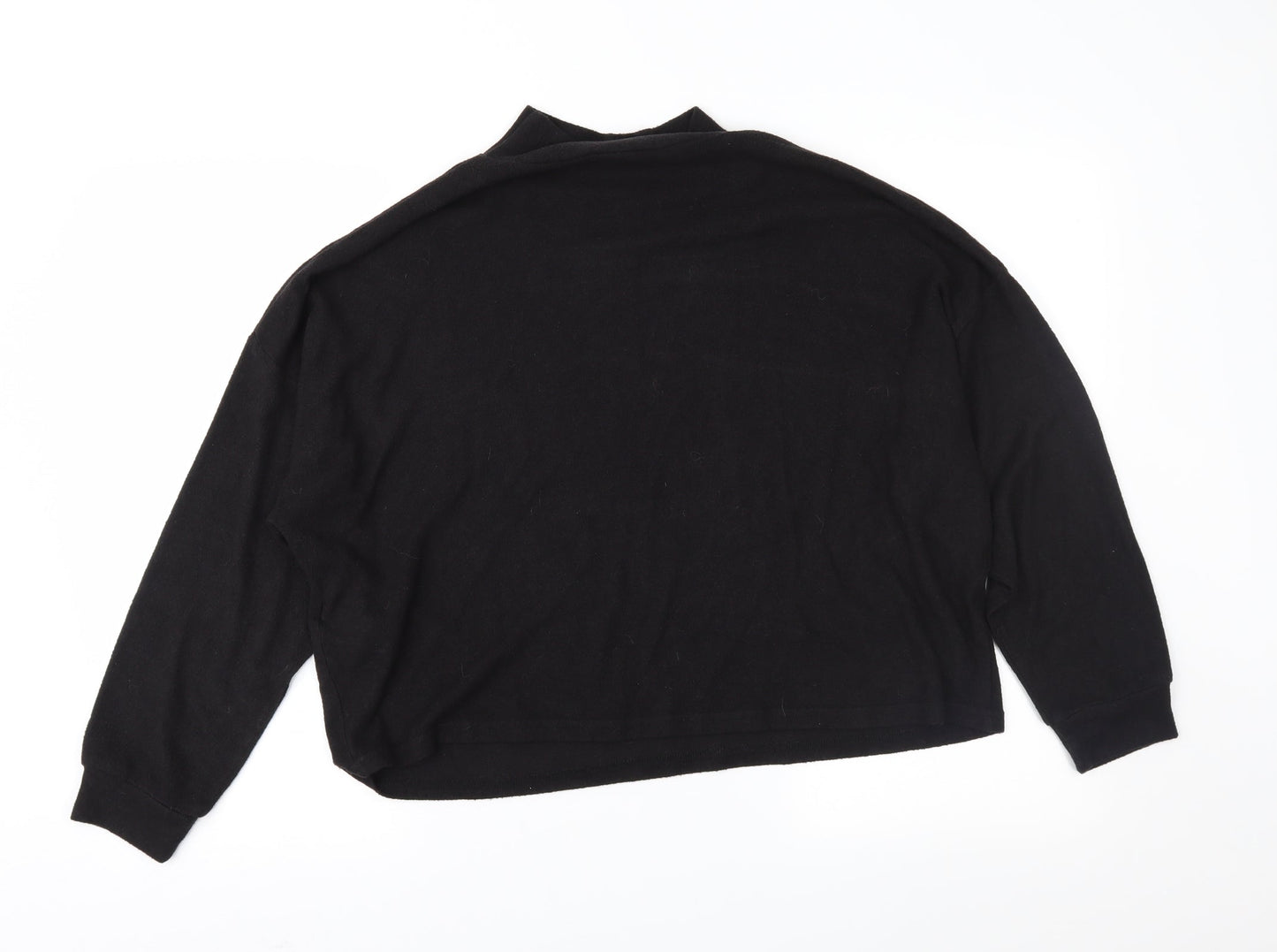 New Look Womens Black  Fleece Pullover Jumper Size M