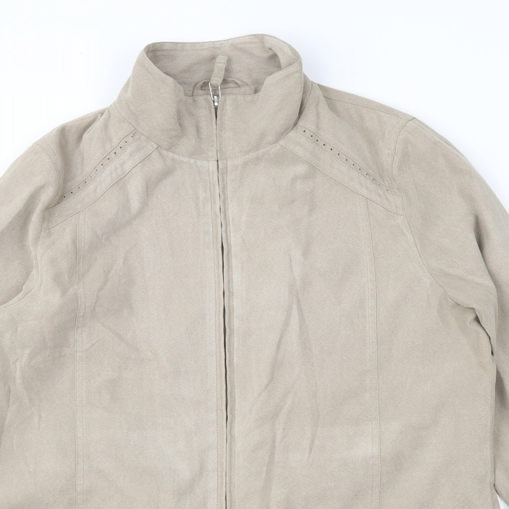 Debenhams Womens Brown   Jacket  Size 10  - Faux Suede