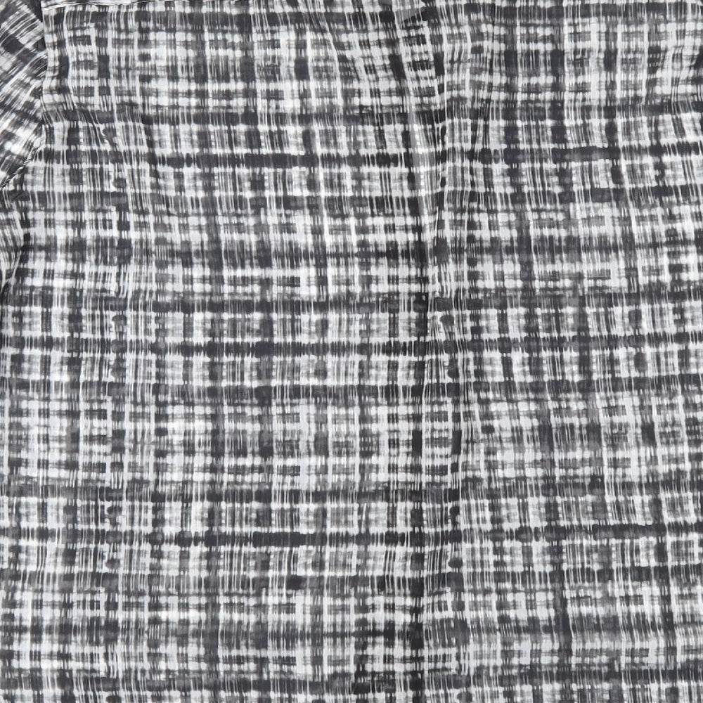 Mango Womens Grey Check  Basic Blouse Size XL