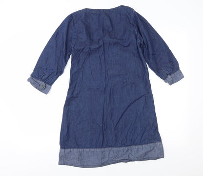 Back view of Denim & Co. women’s blue denim shift, size UK 10