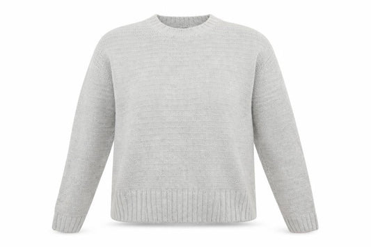 Front view of H&M women’s grey jumper, size S