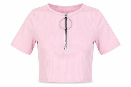 PRETTYLITTLETHING Womens Pink   Basic T-Shirt Size 4