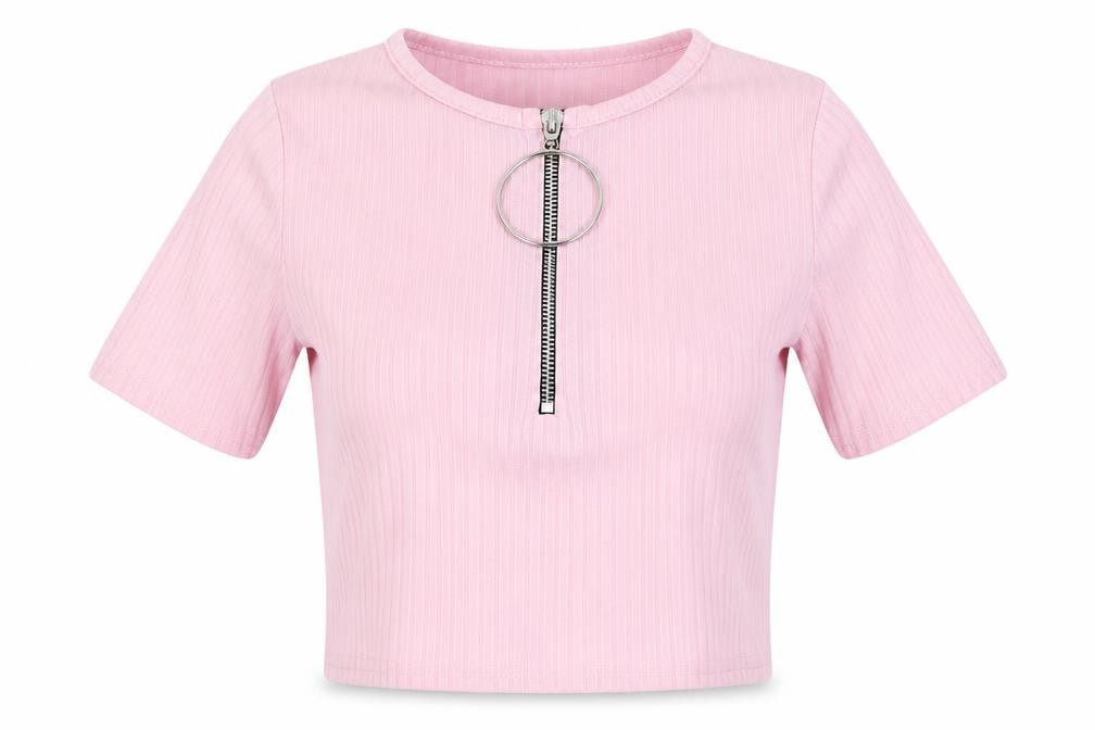 PRETTYLITTLETHING Womens Pink   Basic T-Shirt Size 4