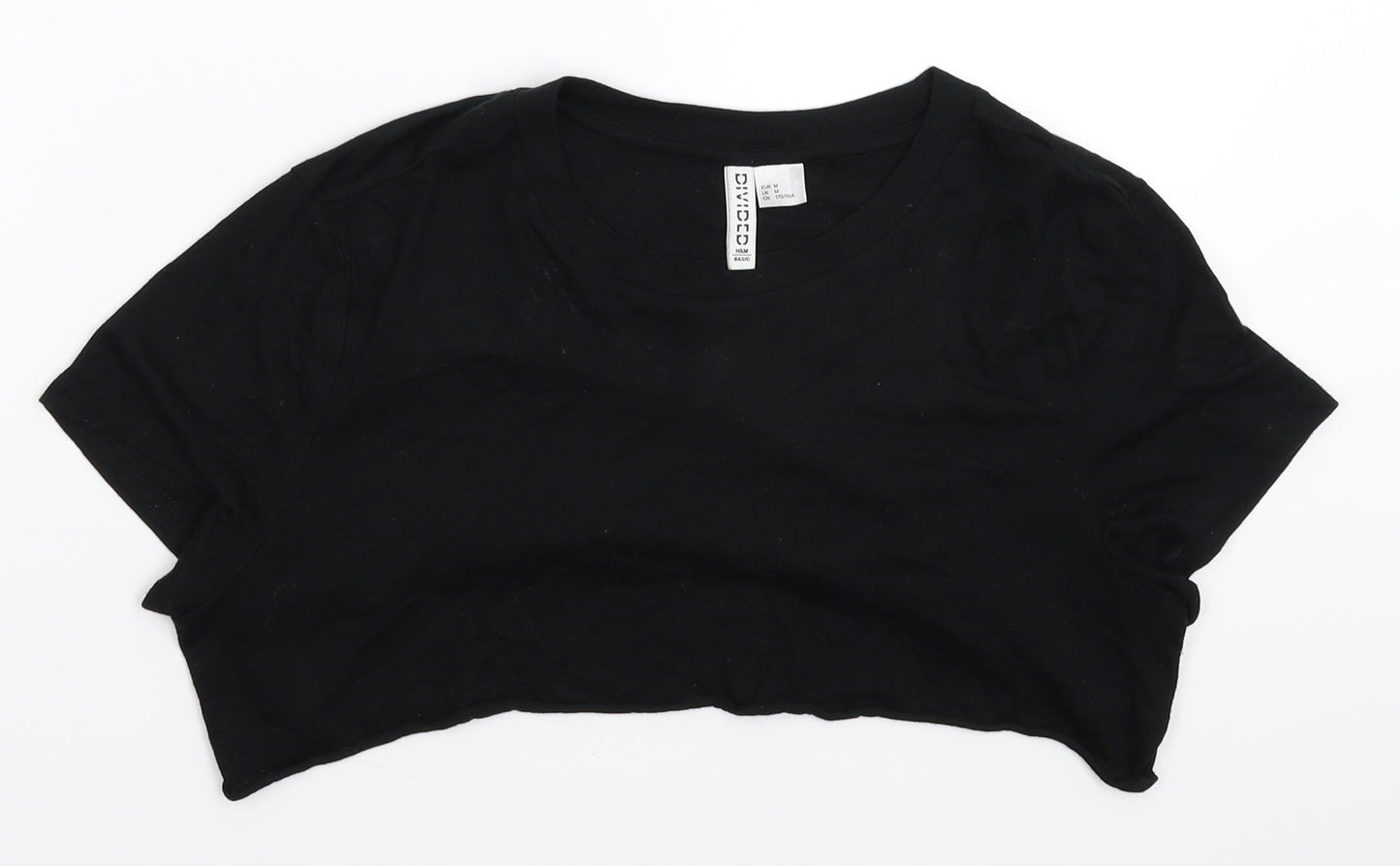 Divided Womens Black   Cropped T-Shirt Size M