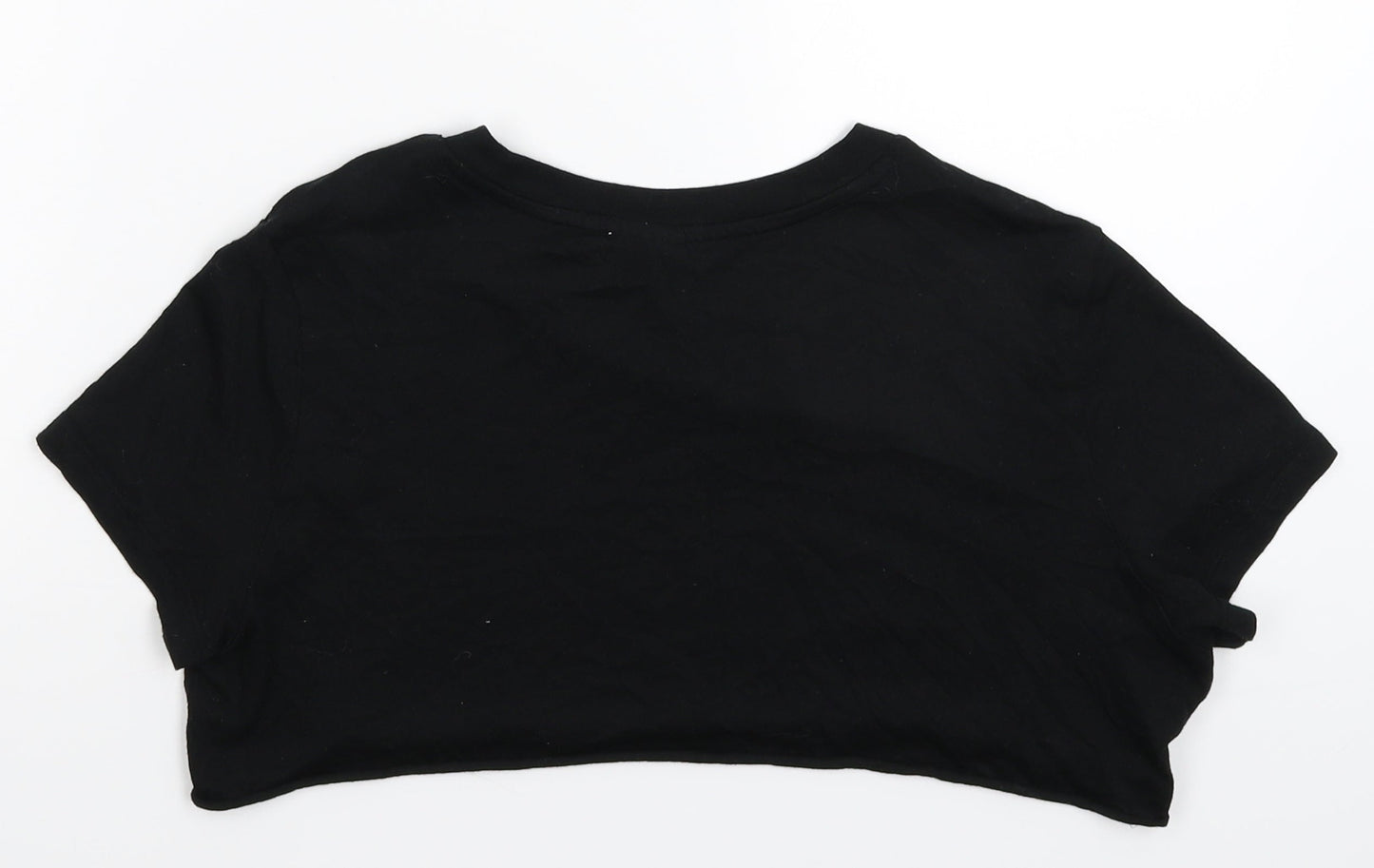 Divided Womens Black   Cropped T-Shirt Size M