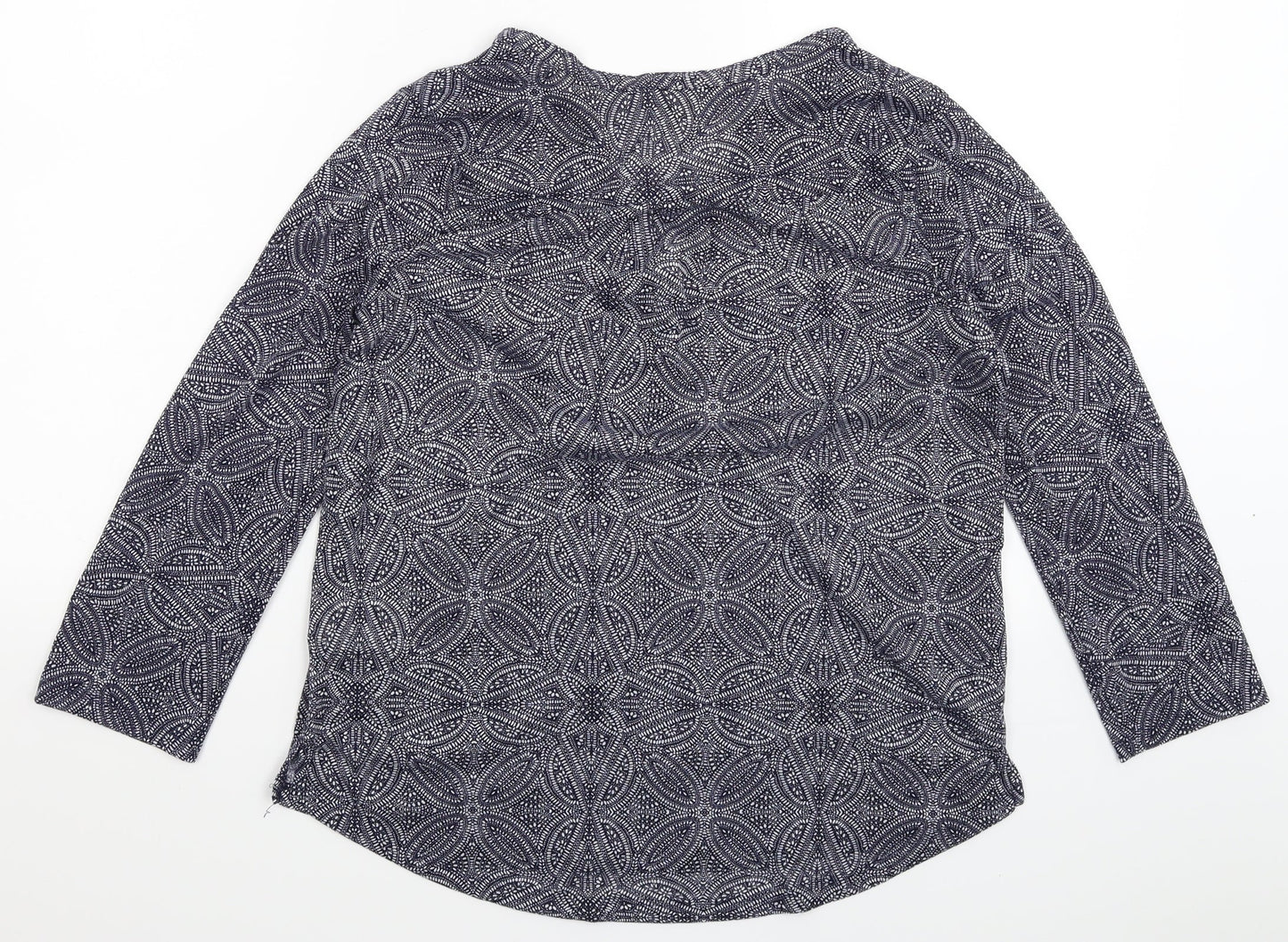 H&M Womens Blue Geometric  Basic T-Shirt Size S