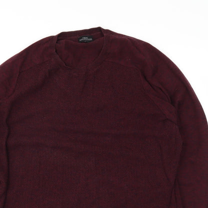 Close-up detail of Next men’s red jumper, size M