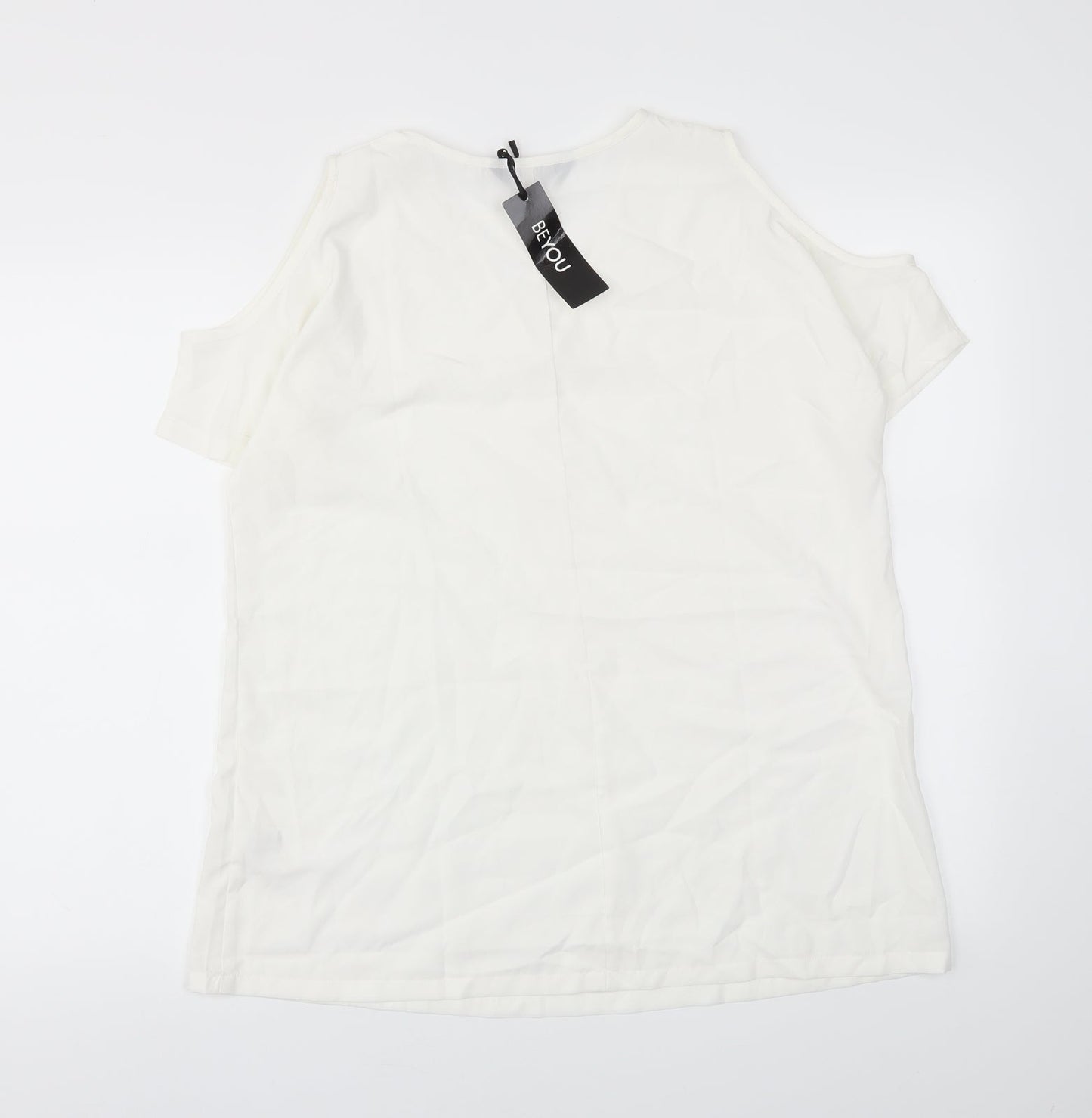 beyou Womens White   Basic Blouse Size M