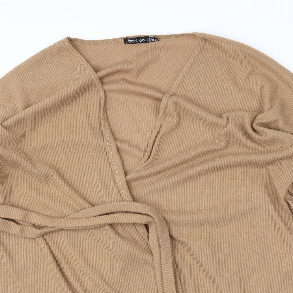 bohoo Womens Brown   Wrap Jumper Size 16