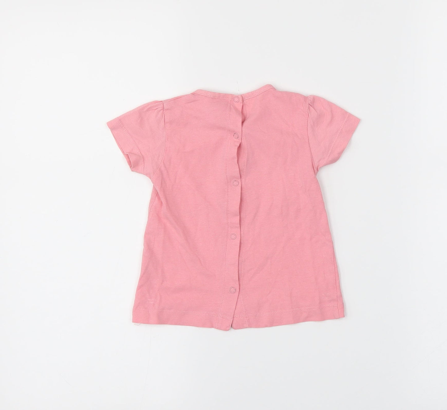 yatsi Girls Pink   Basic T-Shirt Size 6-9 Months
