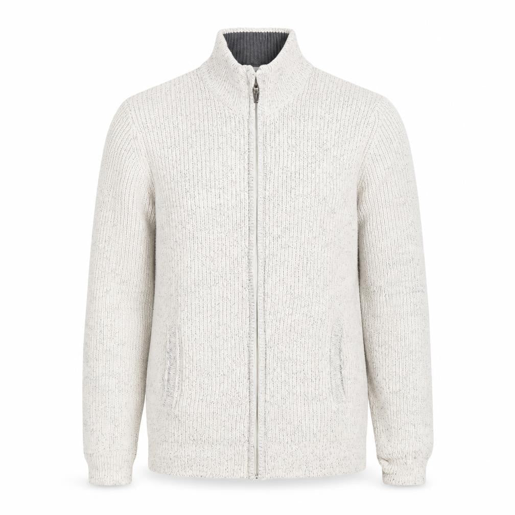 BHS Mens Beige   Full Zip Jumper Size L