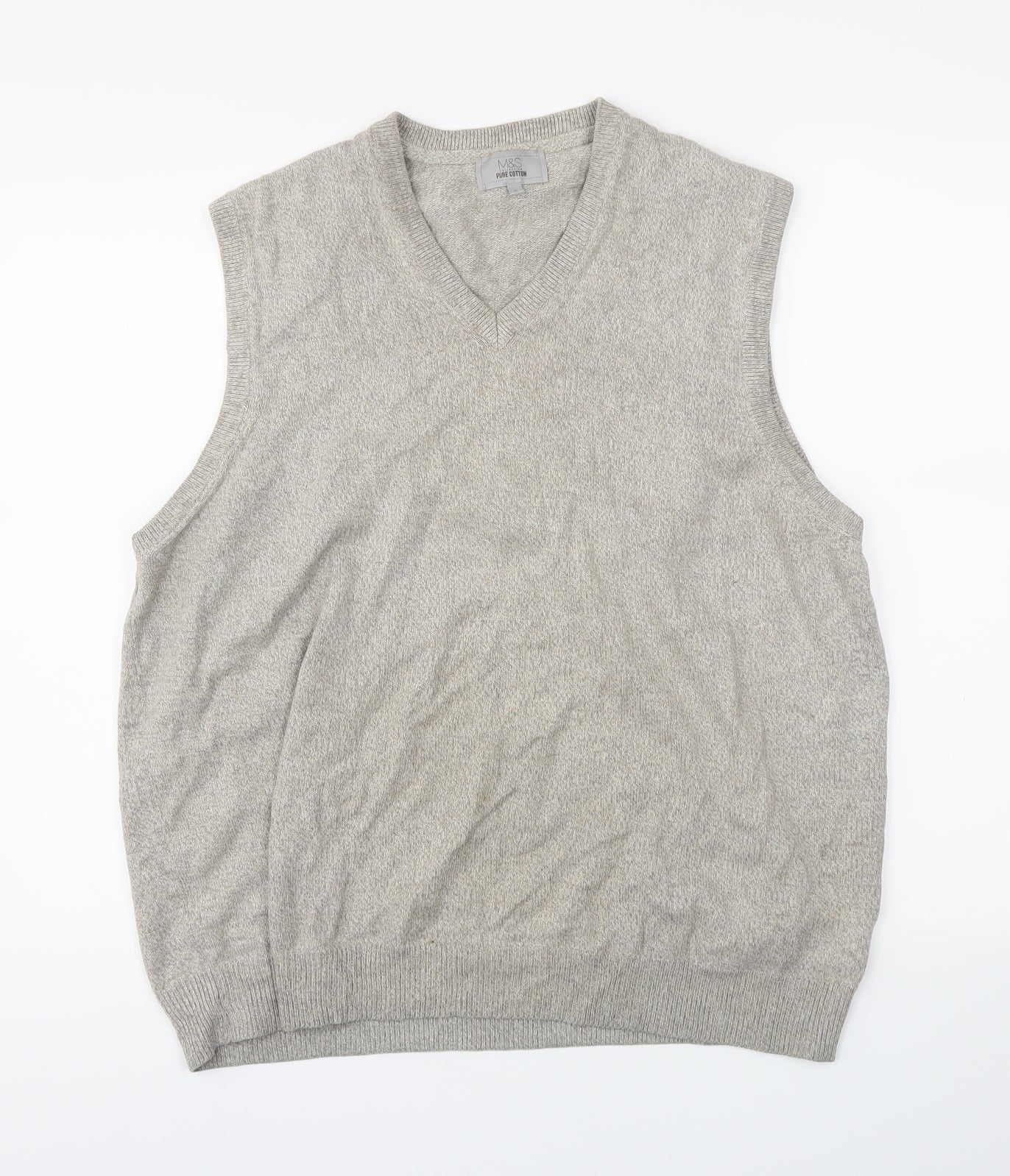 M&S Mens Beige   Pullover Jumper Size L
