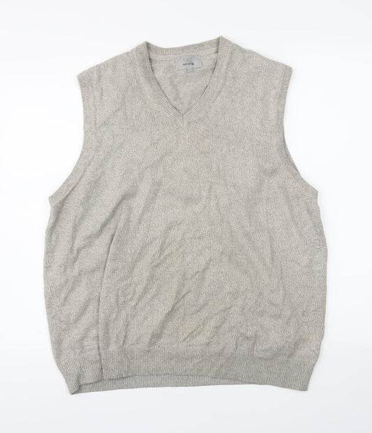 M&S Mens Beige   Pullover Jumper Size L