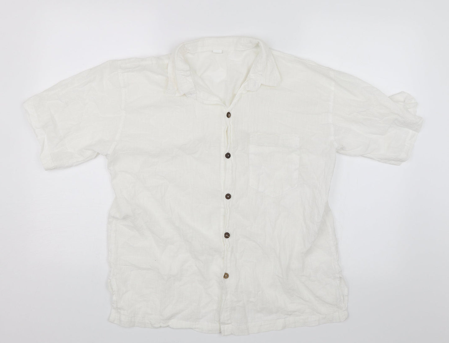 Preworn Womens White   Basic Button-Up Size XL