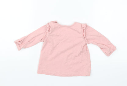 Back view of Matalan Baby Pink Basic Blouse, size 3-6, Months - I love cuddles