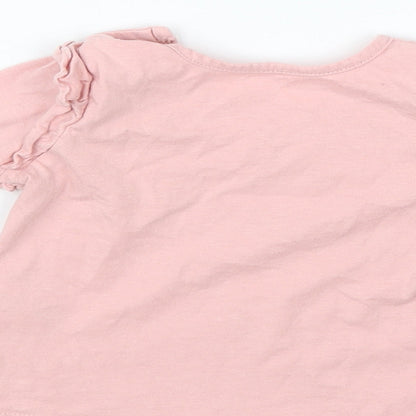 Brand and care label for Matalan Baby Pink Basic Blouse, size 3-6, Months - I love cuddles