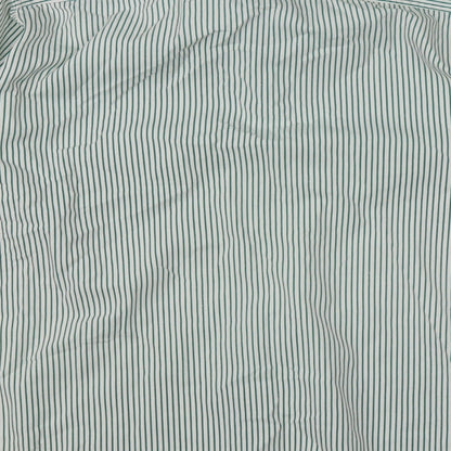Brand and care label for INL women’s green striped basic button-up, size UK 12
