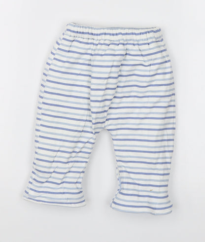 Back view of Stomp Baby White Striped sweatpants, size 3-6, Months