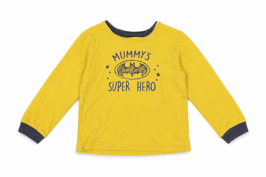 George Baby Yellow   Jersey T-Shirt Size 18-24 Months  - Batman Mummy's super hero