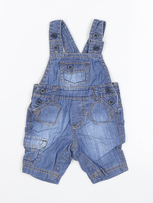 Baby Boutique Baby Blue   Dungaree One-Piece Size 0-3 Months