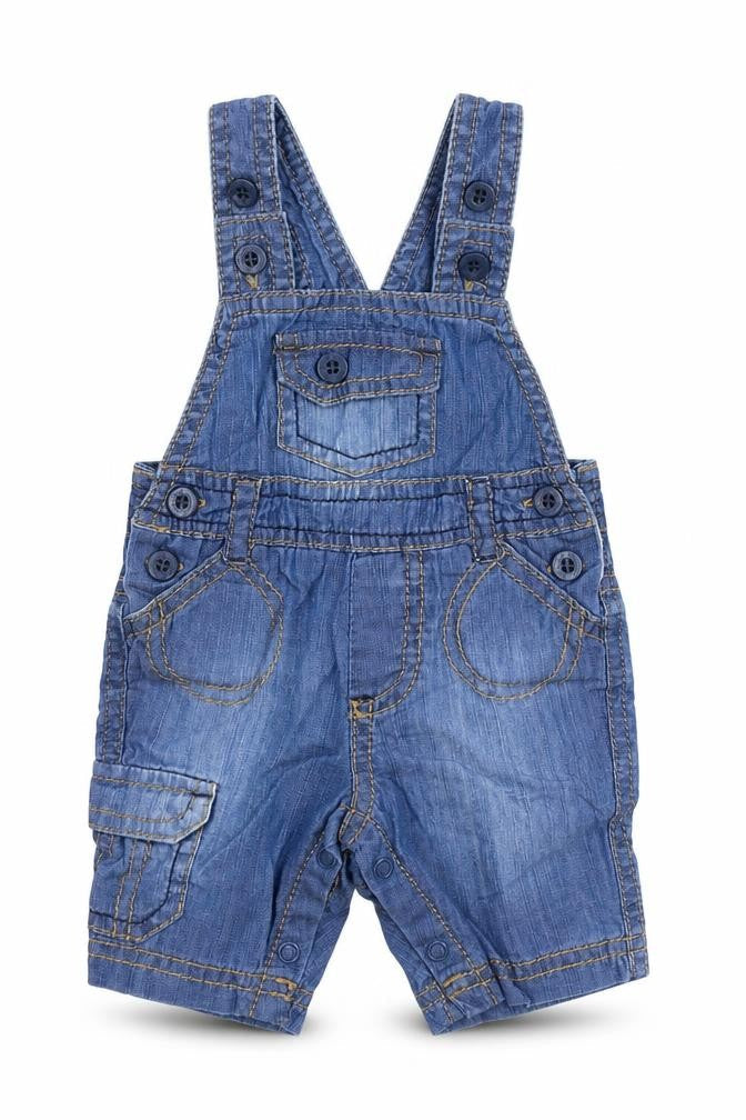 Baby Boutique Baby Blue   Dungaree One-Piece Size 0-3 Months