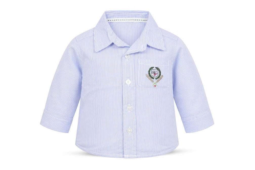 mamas & papas Baby Blue Striped  Basic Button-Up Size 0-3 Months