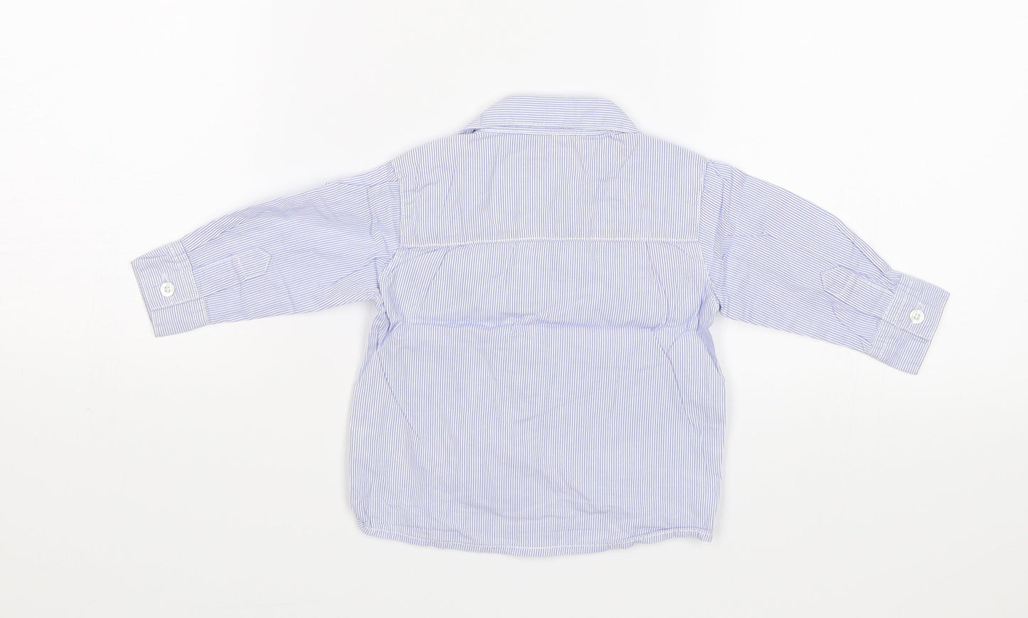 mamas & papas Baby Blue Striped  Basic Button-Up Size 0-3 Months