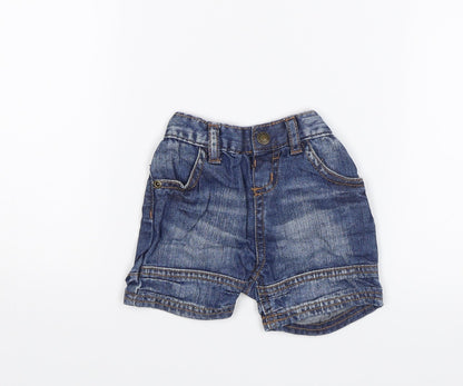 Additional front view of Blue Zoo Baby Blue Jogger Jeans, size 3-6, Months