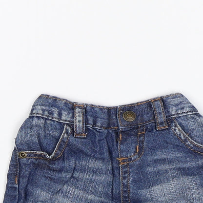 Close-up detail of Blue Zoo Baby Blue Jogger Jeans, size 3-6, Months