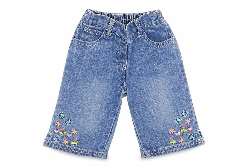 Tiny Ted Baby Blue Floral  Jogger Jeans Size 3-6 Months