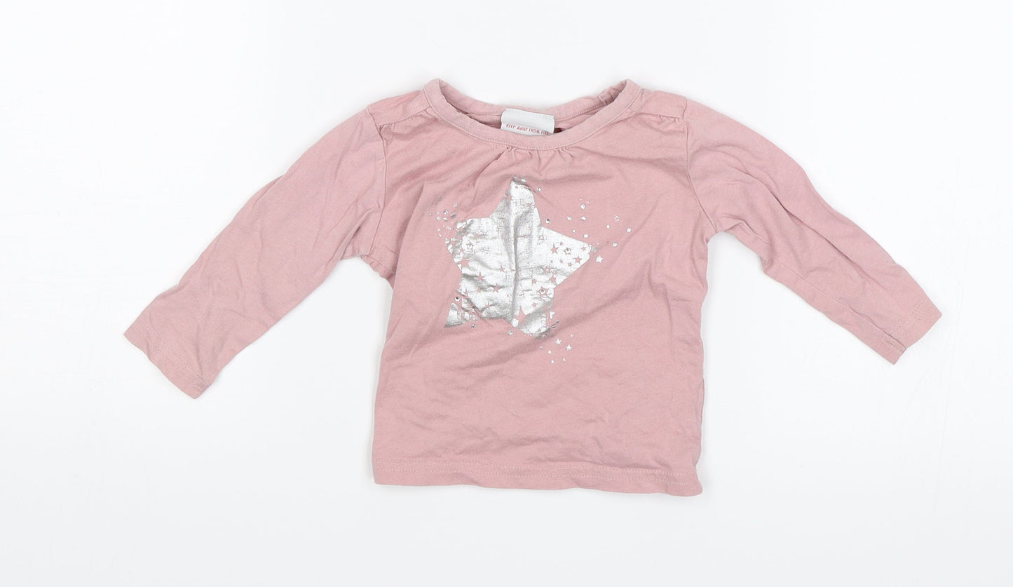 NEXT Baby Pink   Jersey T-Shirt Size 3-6 Months  - Star