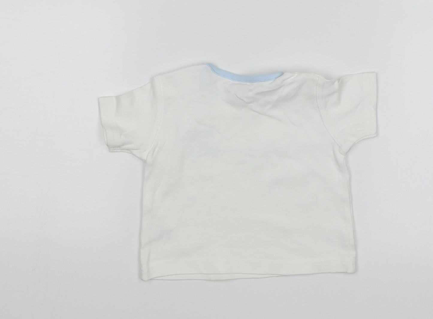 NEXT Baby White   Basic T-Shirt Size 0-3 Months  - Car