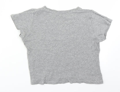Back view of Atmosphere women’s grey basic t-shirt, size UK 10