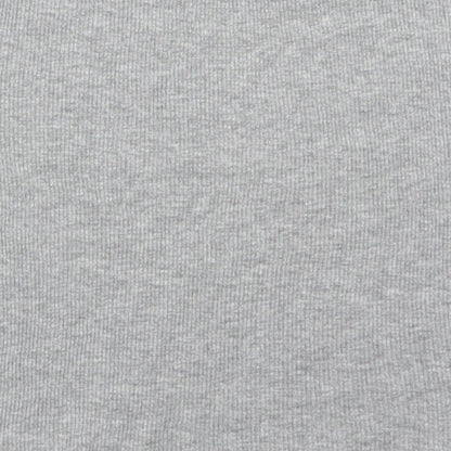 Brand and care label for Atmosphere women’s grey basic t-shirt, size UK 10