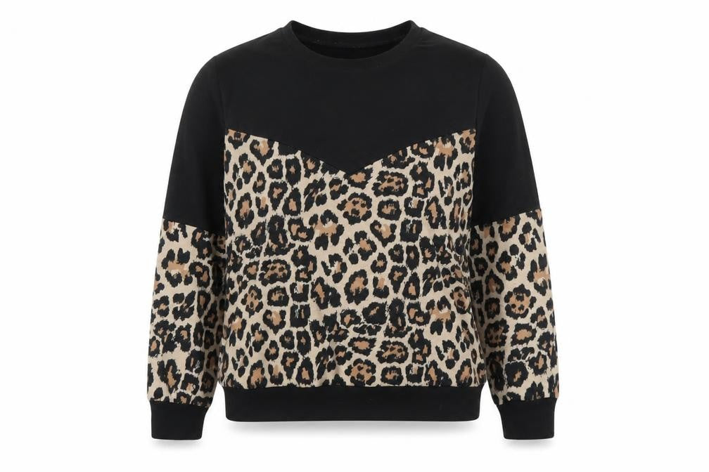 Preworn Womens Black Animal Print  Pullover Jumper Size S