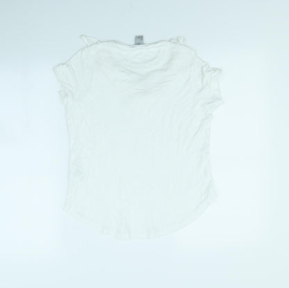Back view of H&M women’s white basic tank, size S