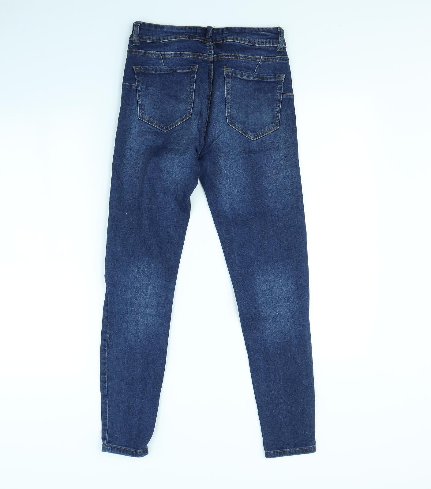 Denim & Co. Womens Blue   Skinny Jeans Size 10 L29 in